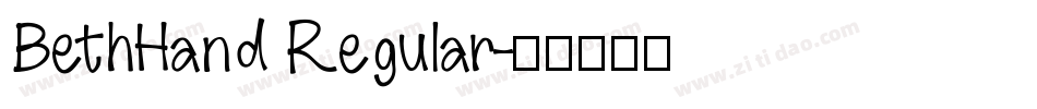 BethHand Regular字体转换